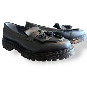 Good Guys Don't Wear Leather Black Tassle Loafers made In‎ Italy 41 Vegan 8.5